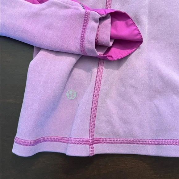 LULULEMON Vintage Purple Pink Zip Up Fleece Jacket 6/S - Picture 6 of 6